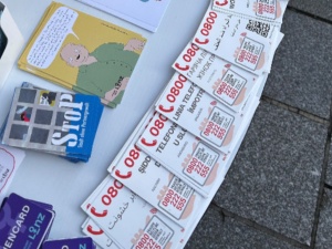 16 Tage gegen Gewalt gegen Frauen: Verteilaktion in der Innenstadt Linz