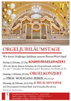 Orgelkonzert – Orgeljubiläumstage