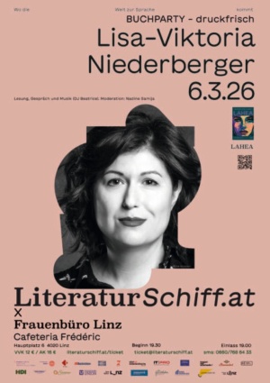 Buchparty: Lisa-Viktoria Niederberger aus „LAHEA“