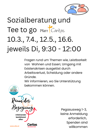 Sozialberatung und Tee to go