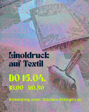 Linoldruck auf Textil