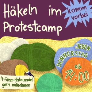 Häkeln im Grüngürtel Camp