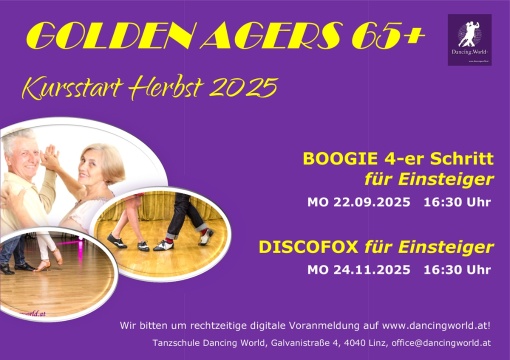 Golden Agers Tanzkurs für 65+
