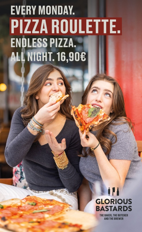 PIZZA ROULETTE – Jeden Montag ab 17:00 – Innenstadt