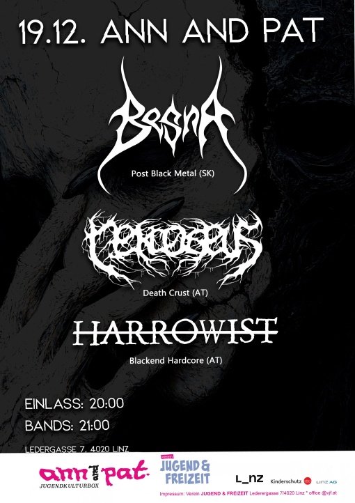 Photopobic Booking presents: Besna, Nekrodeus & Harrowist