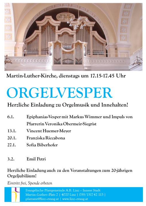 Orgelvesper in der Martin-Luther-Kirche