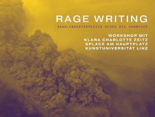 Workshop: Rage Writing – Handlungsstrategien gegen die Ohnmacht