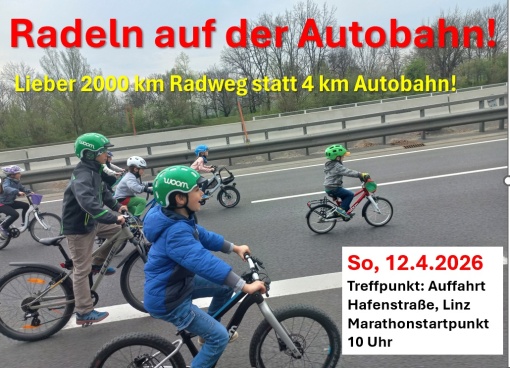 Radln auf der Autobahn