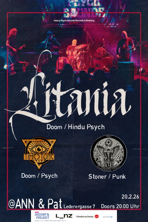 Konzert: Litania, Timestone, The Elephant Tracks