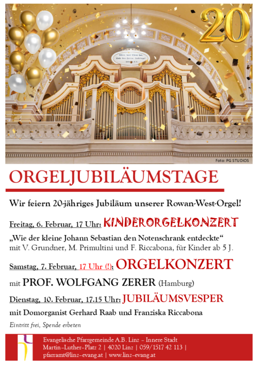 Orgelkonzert – Orgeljubiläumstage