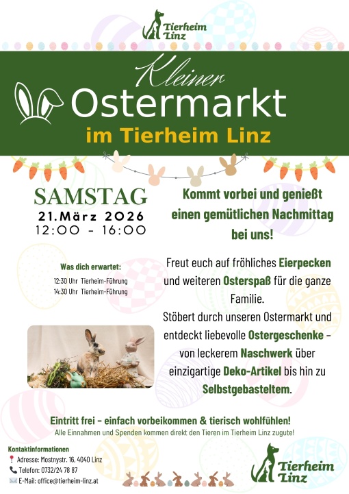 Kleiner Ostermarkt im Tierheim Linz