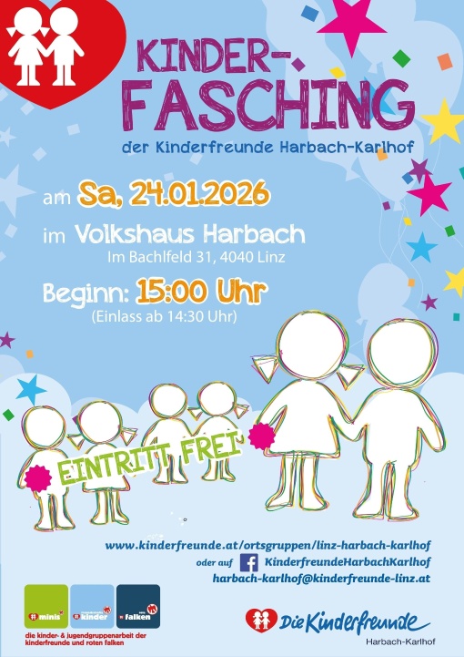 Kinderfasching der Kinderfreunde Harbach-Karlhof